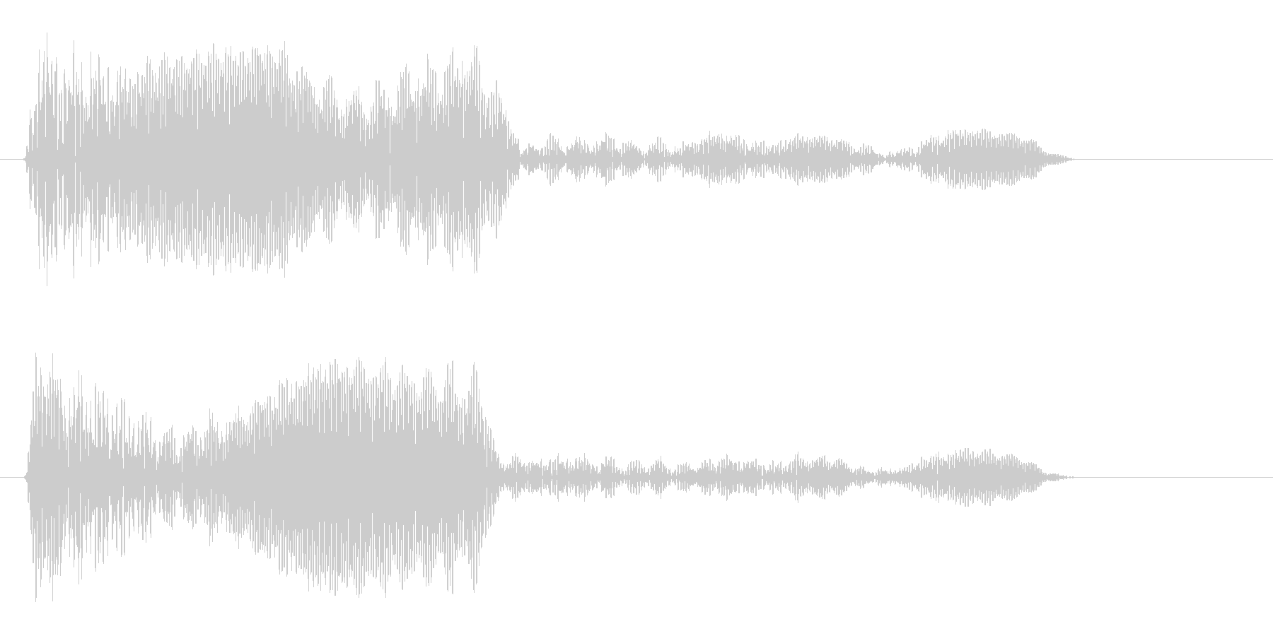 ブンッ (未来を感じさせる決定音)の未再生の波形