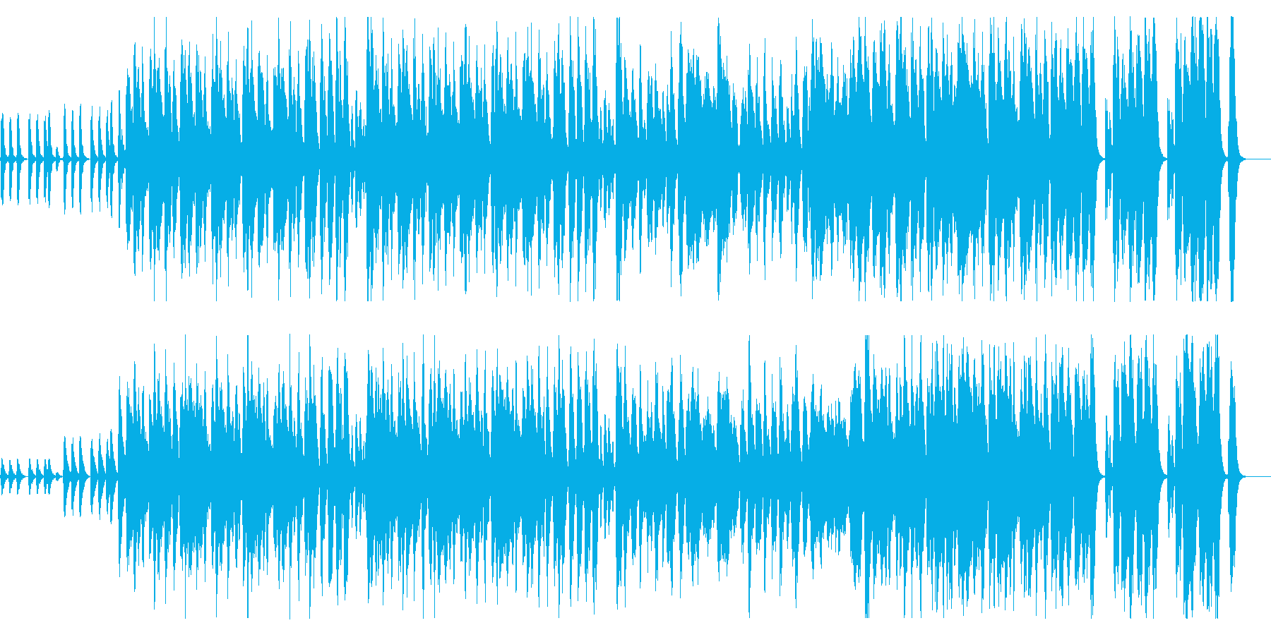 南国を思わせる明るい楽曲の再生済みの波形