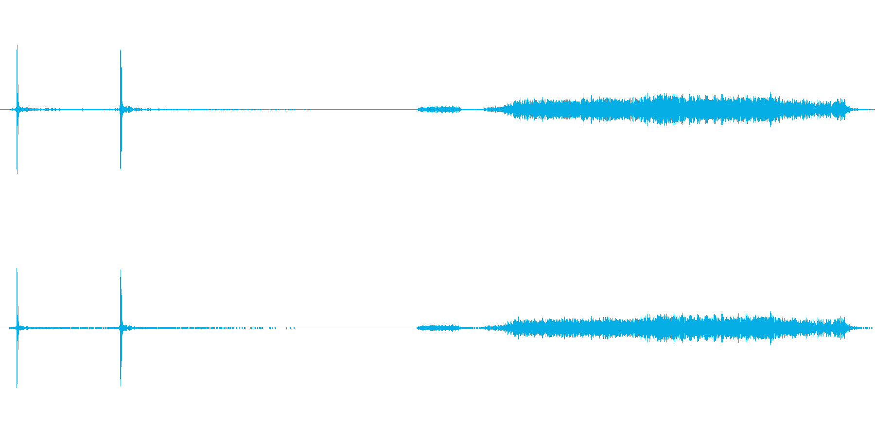 デジカメの電源を切るときの音の再生済みの波形