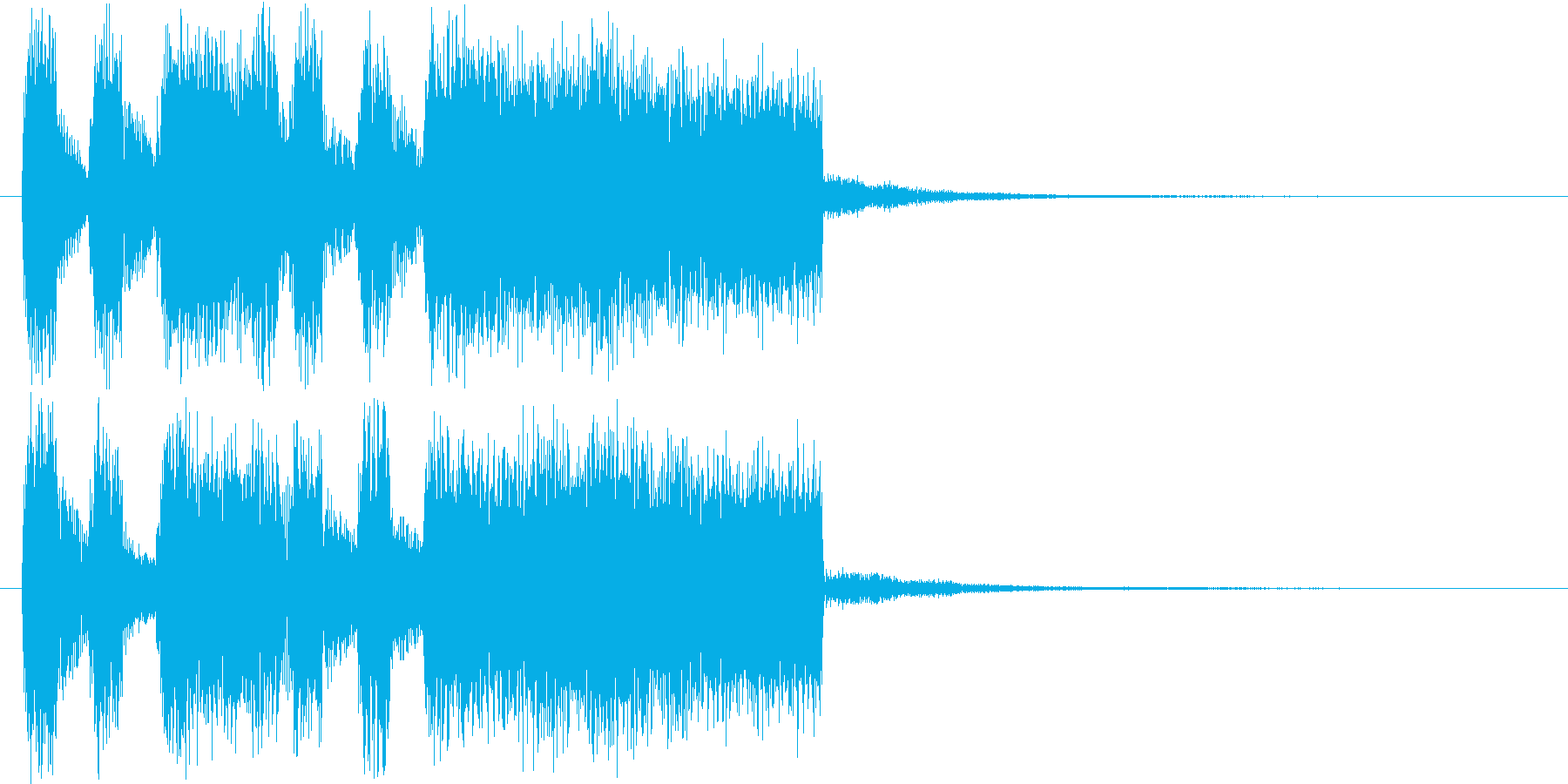 失敗や間が抜けた様子を表す曲の再生済みの波形