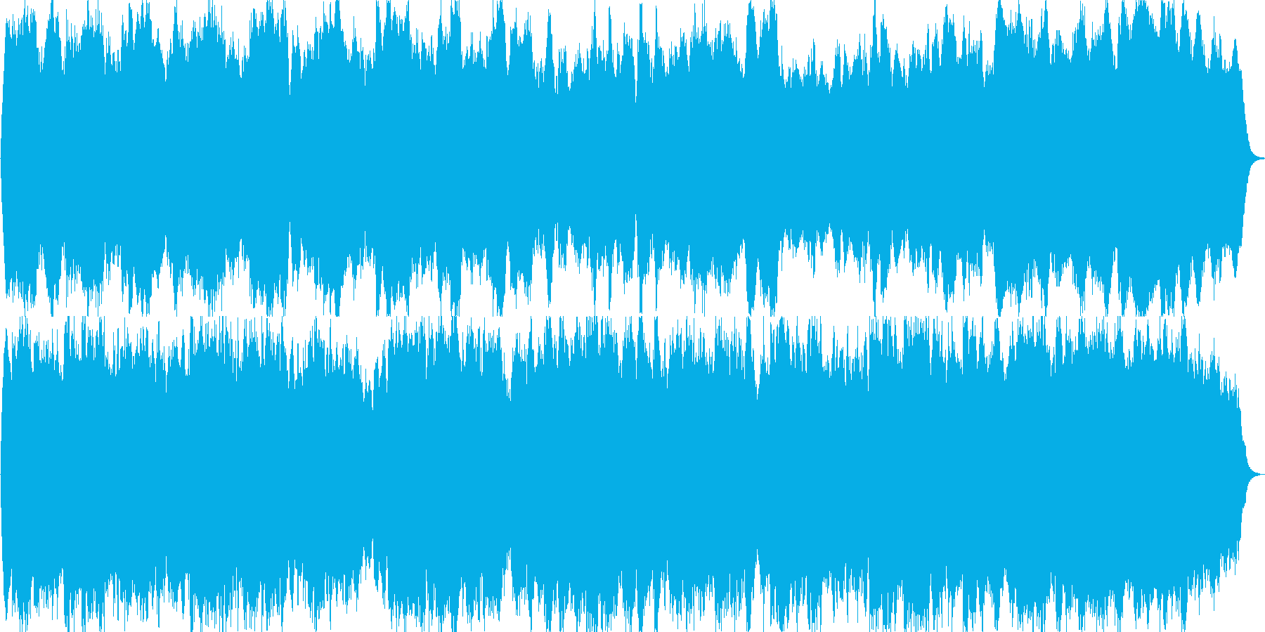 パイプオルガンの荘厳な曲ですの再生済みの波形
