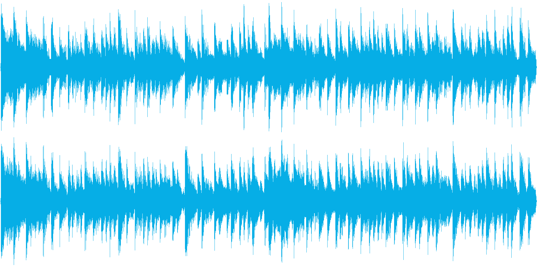 ハウス系のドラムを強調した楽曲です。の再生済みの波形