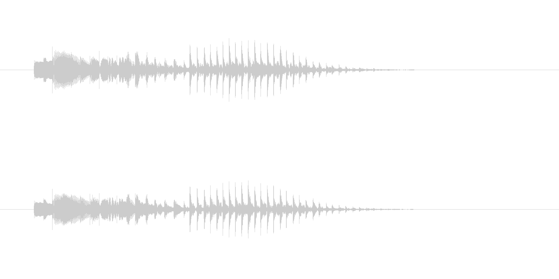 ポパパパ~ン(明るくテンポの早い木琴音)の未再生の波形