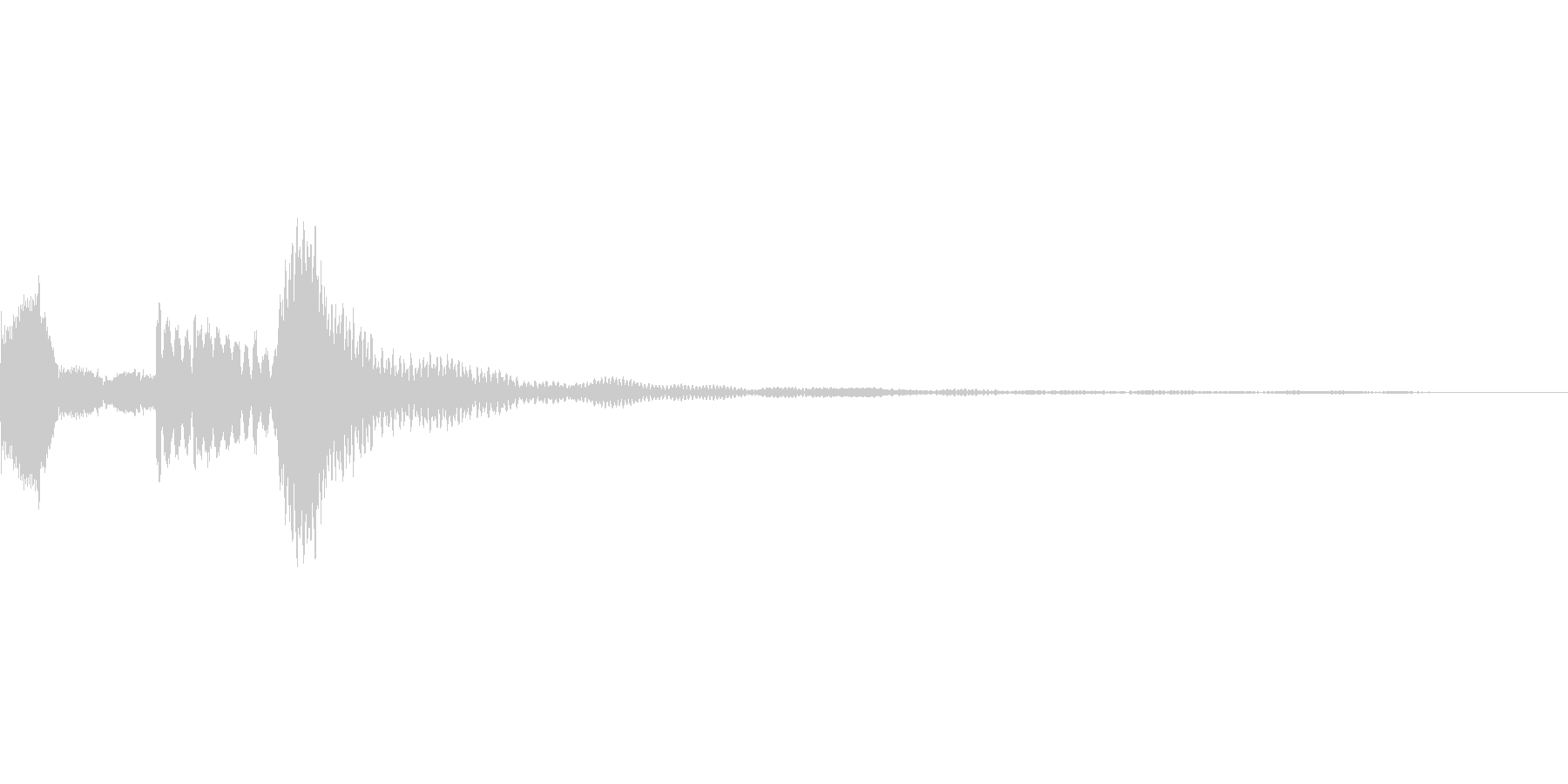 高めの音の効果音の未再生の波形