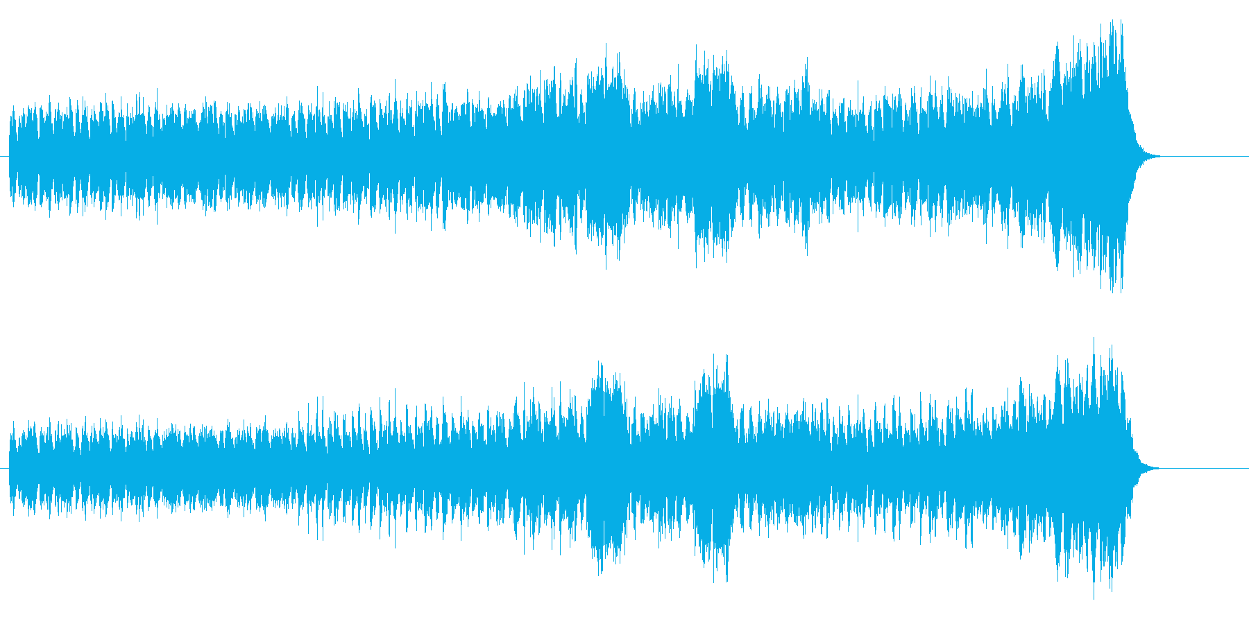 低音のピアノが躍動するドキュメント向けの再生済みの波形