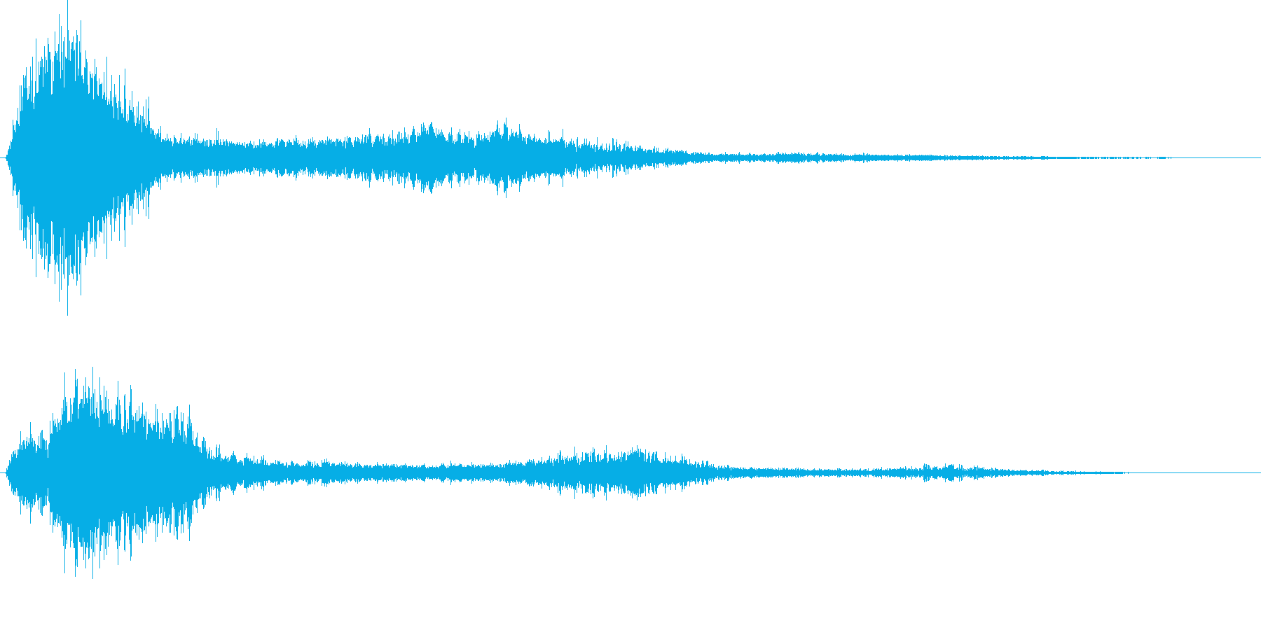 飛んでいく音(キューン)の再生済みの波形