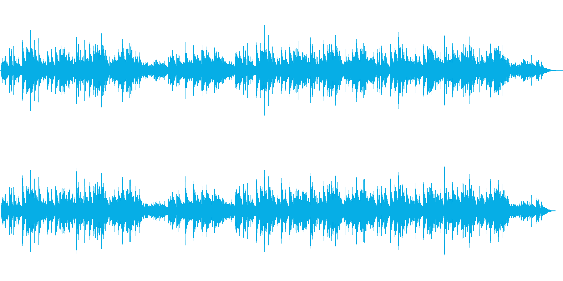 幸せをお裾分け、なピアノ曲の再生済みの波形