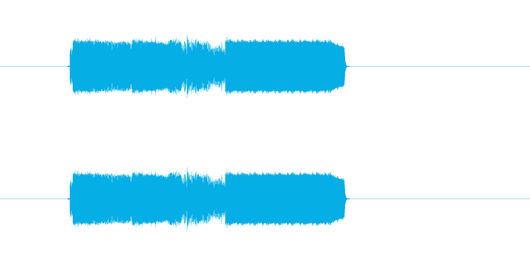 激しいギター音(弦、弾く)の再生済みの波形