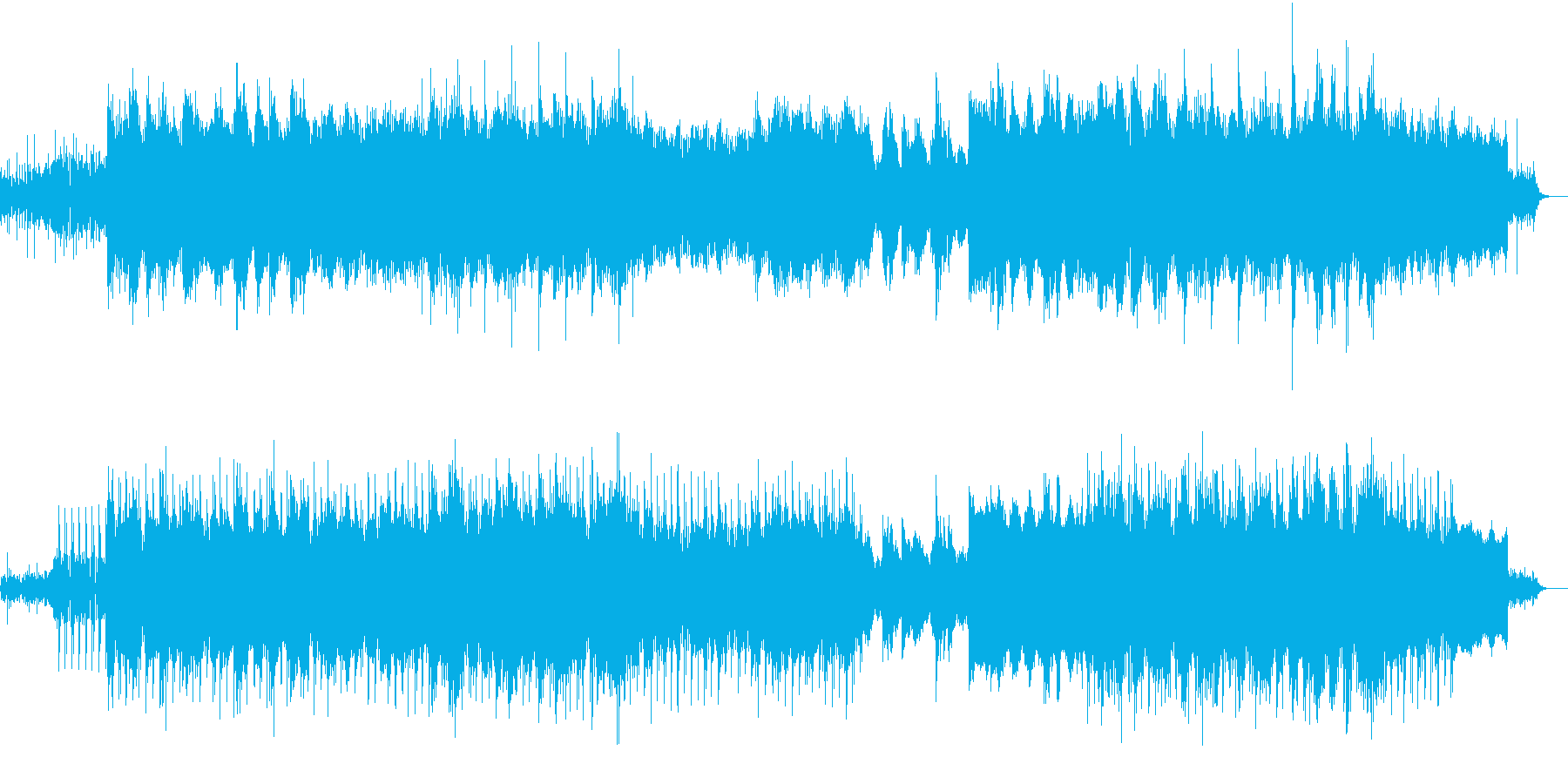 【切ないバラード系】テクノロックBGMの再生済みの波形