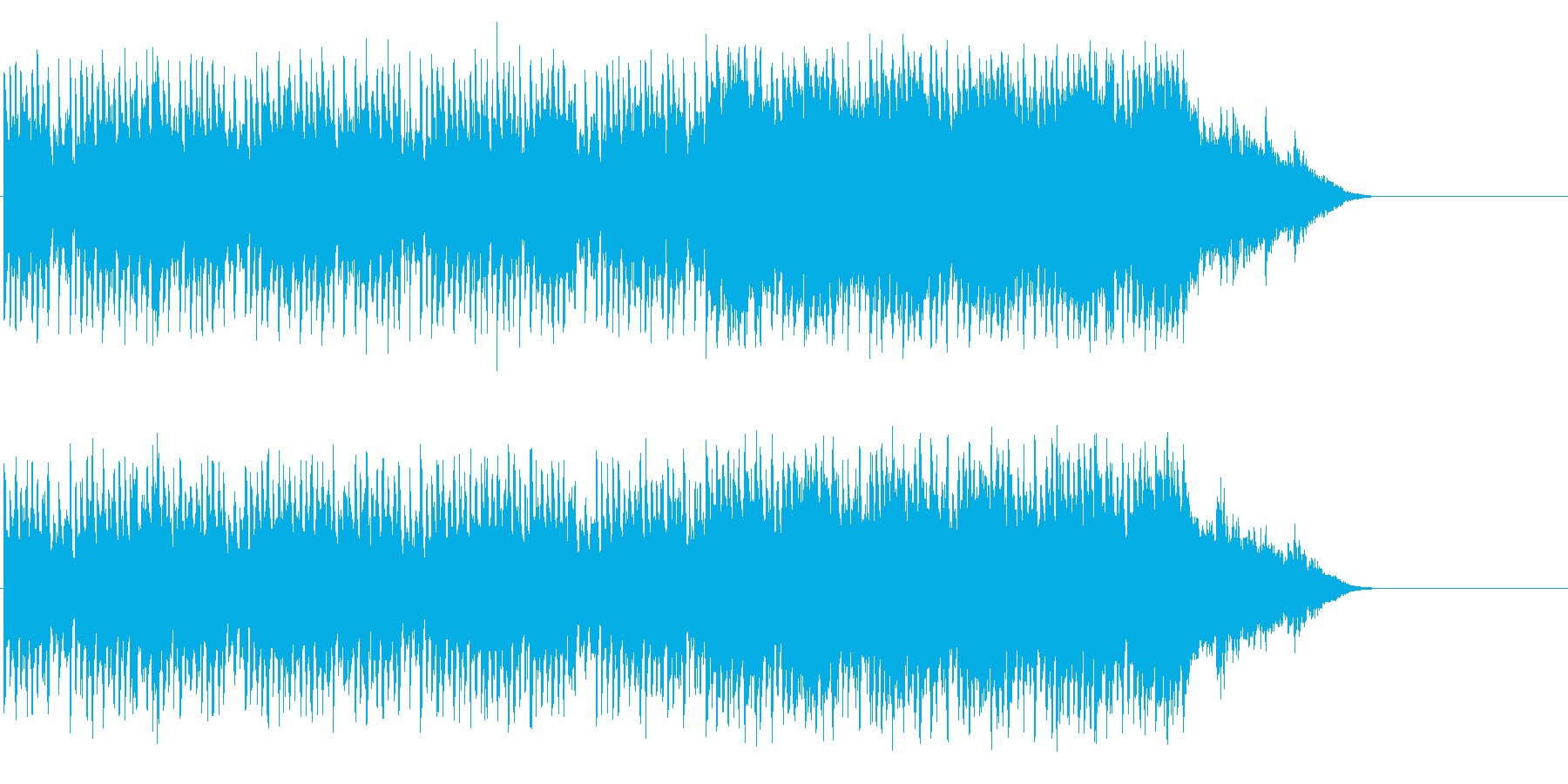 出発のエンドBGM(A~サビ~エンド)の再生済みの波形