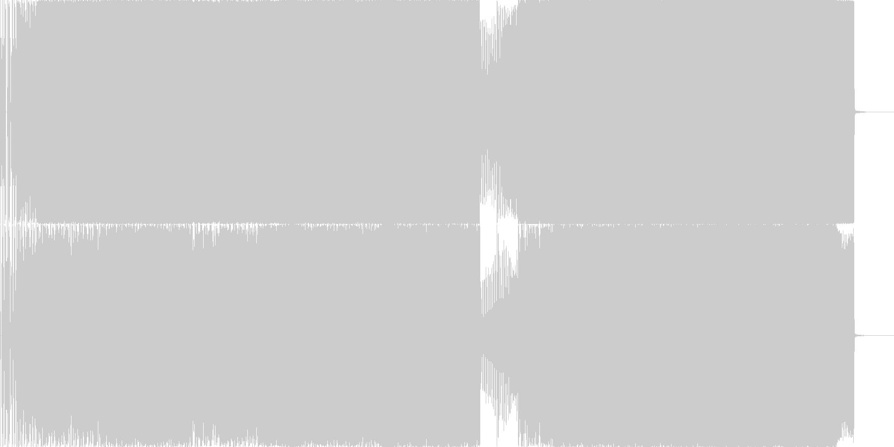 海辺や風景BGM、番組のエンディングの未再生の波形