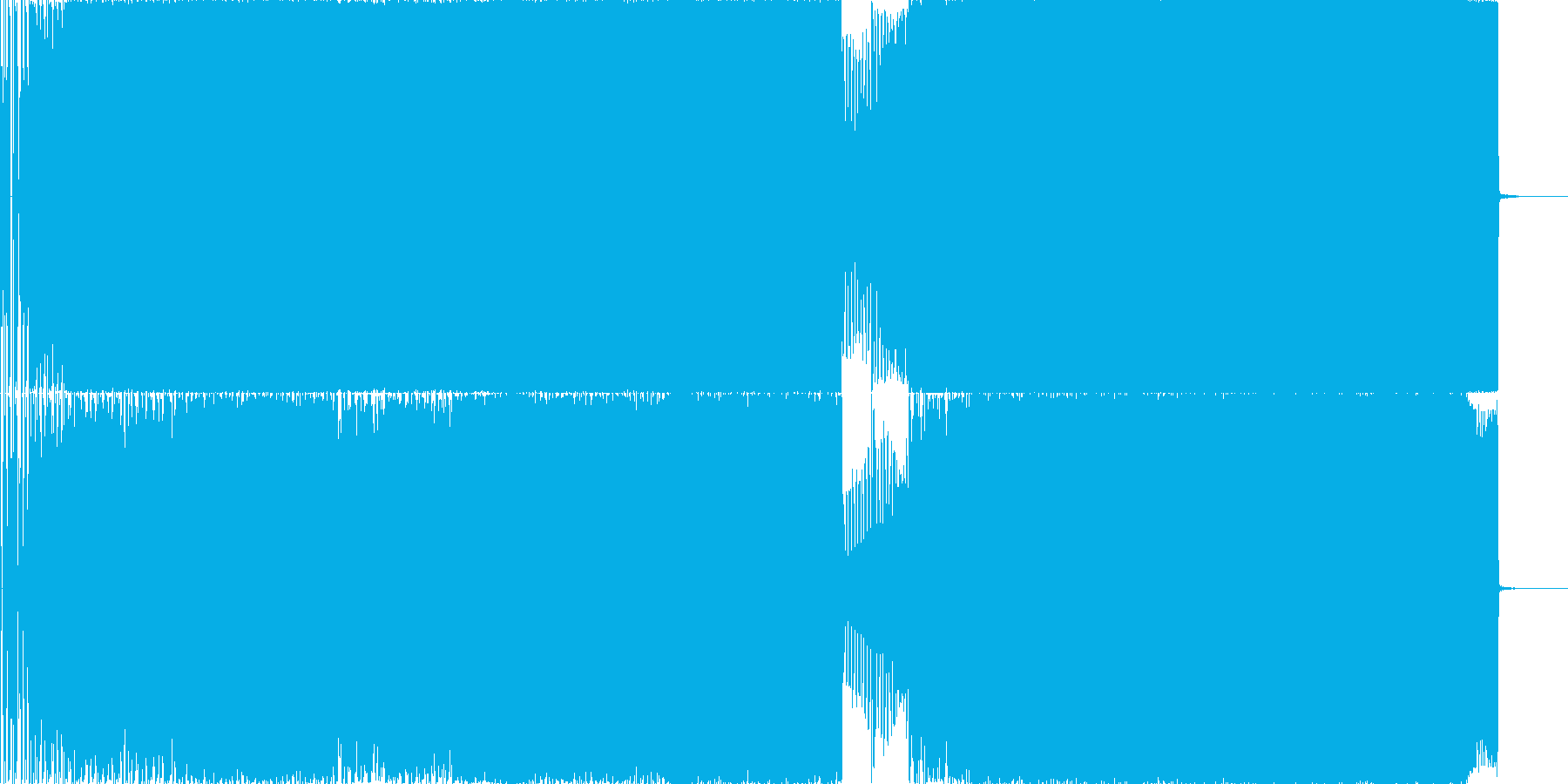 海辺や風景BGM、番組のエンディングの再生済みの波形