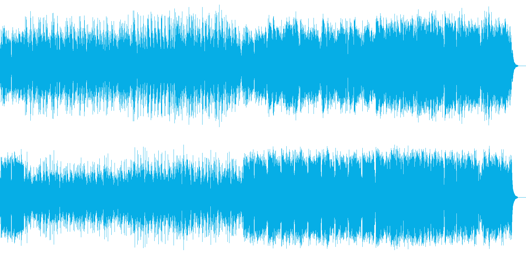 しっとりとして懐かしいピアノ中心の楽曲の再生済みの波形