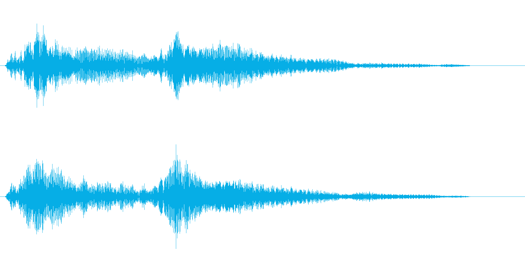 ビヨンビヨン(バネの音)の再生済みの波形