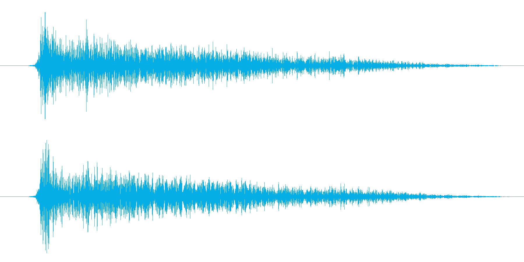 ショッキングなシーンにマッチする効果音…の再生済みの波形