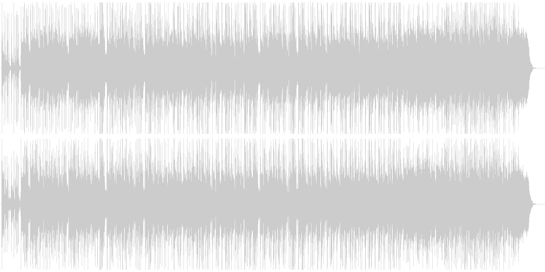 バカンス リゾートの雰囲気がある明るい曲の未再生の波形