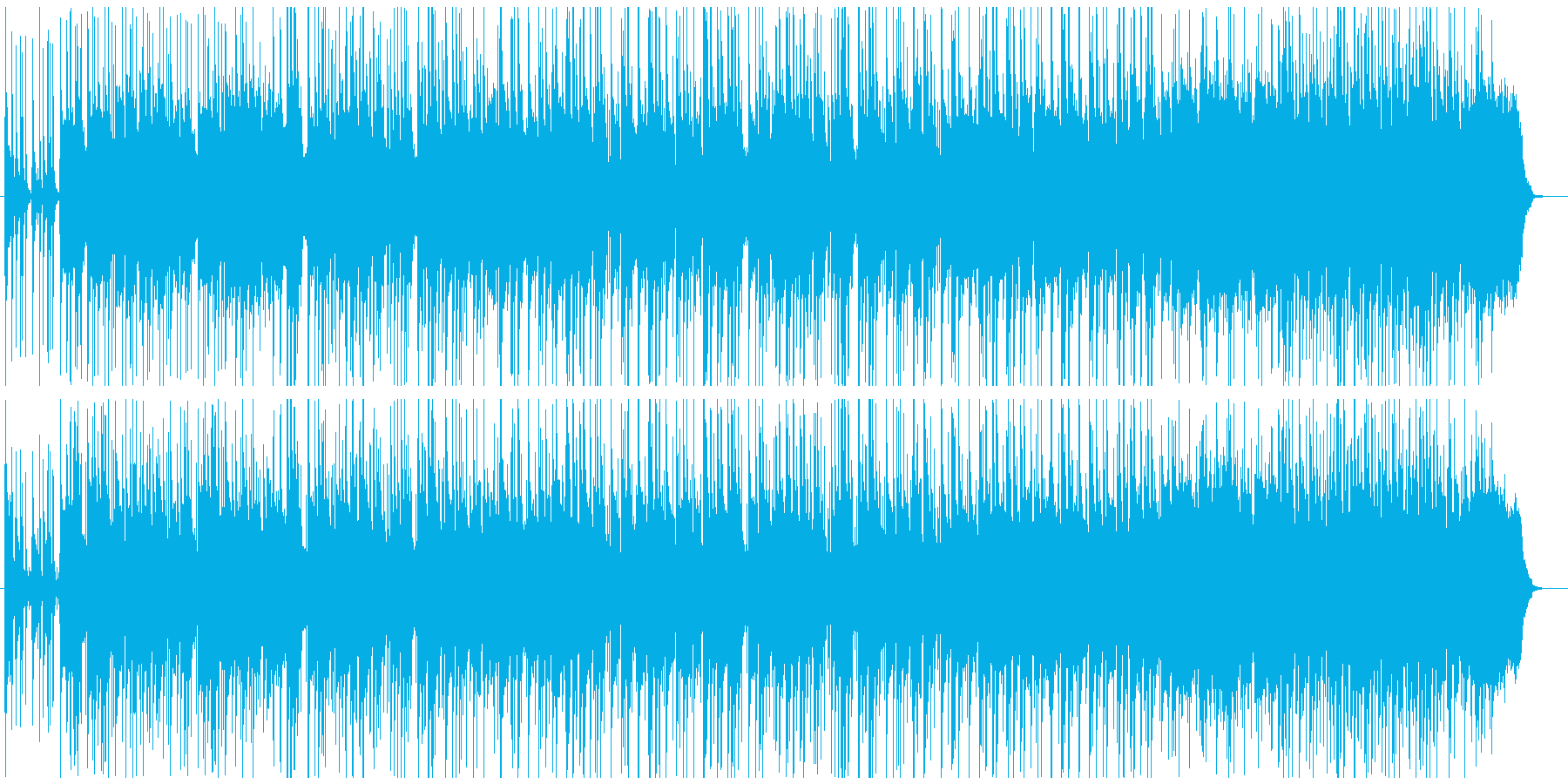 バカンス リゾートの雰囲気がある明るい曲の再生済みの波形
