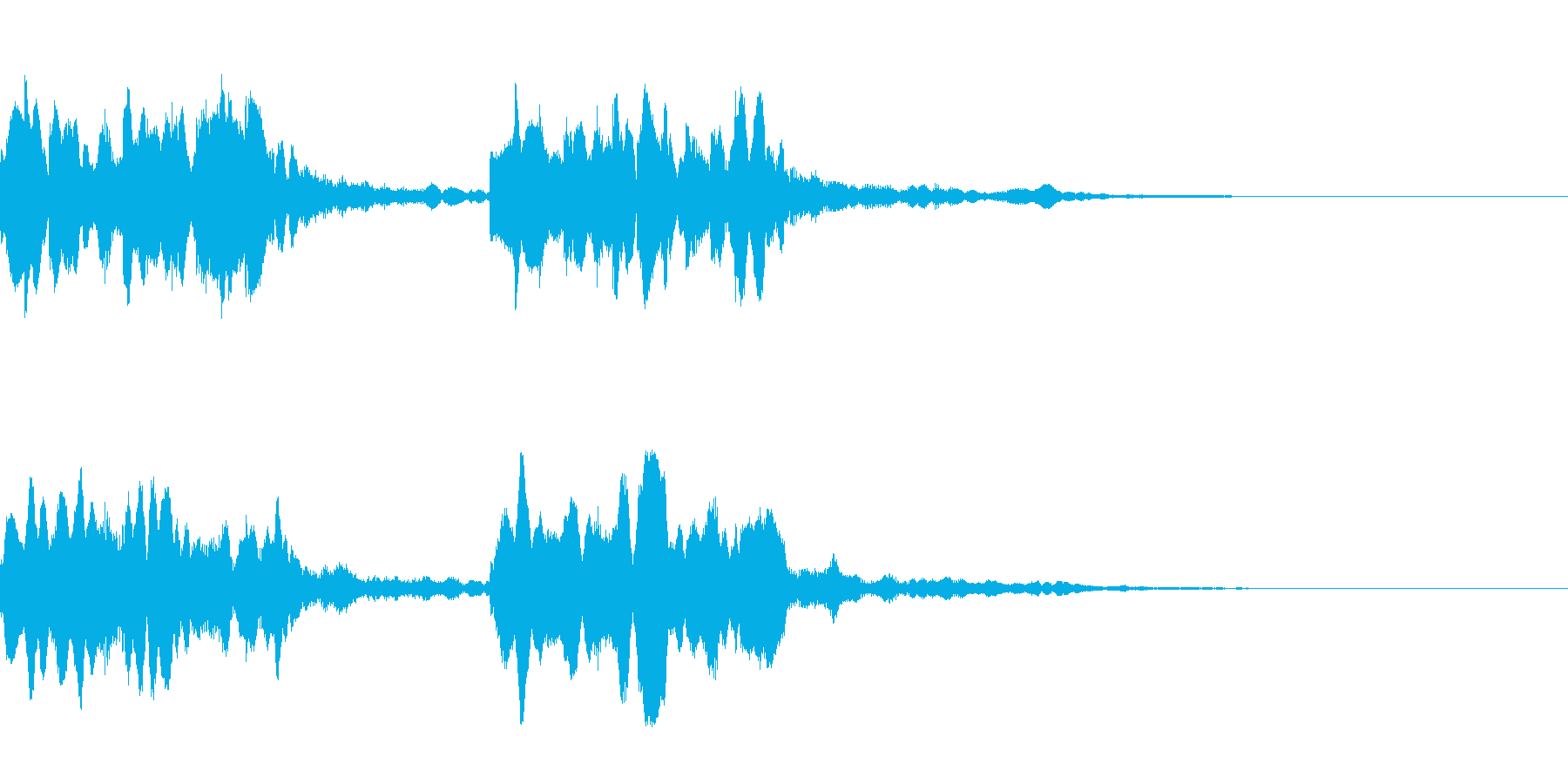着信音、お知らせ音、アラーム音の再生済みの波形