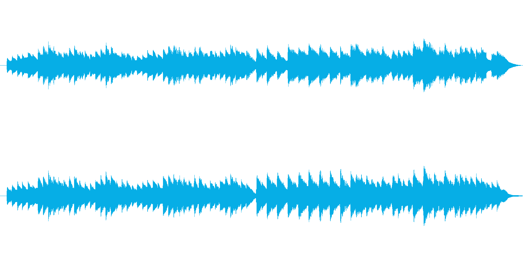 着信音サイズ(30秒)のオルゴール曲の再生済みの波形