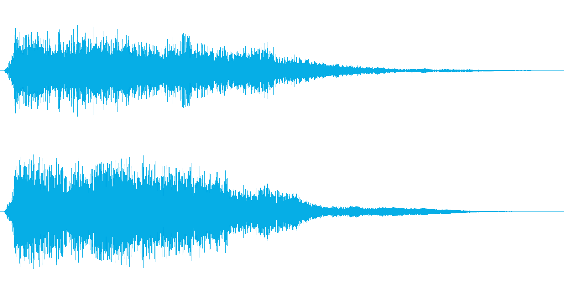 ガラガラガラーン(金属の倒れる音)の再生済みの波形