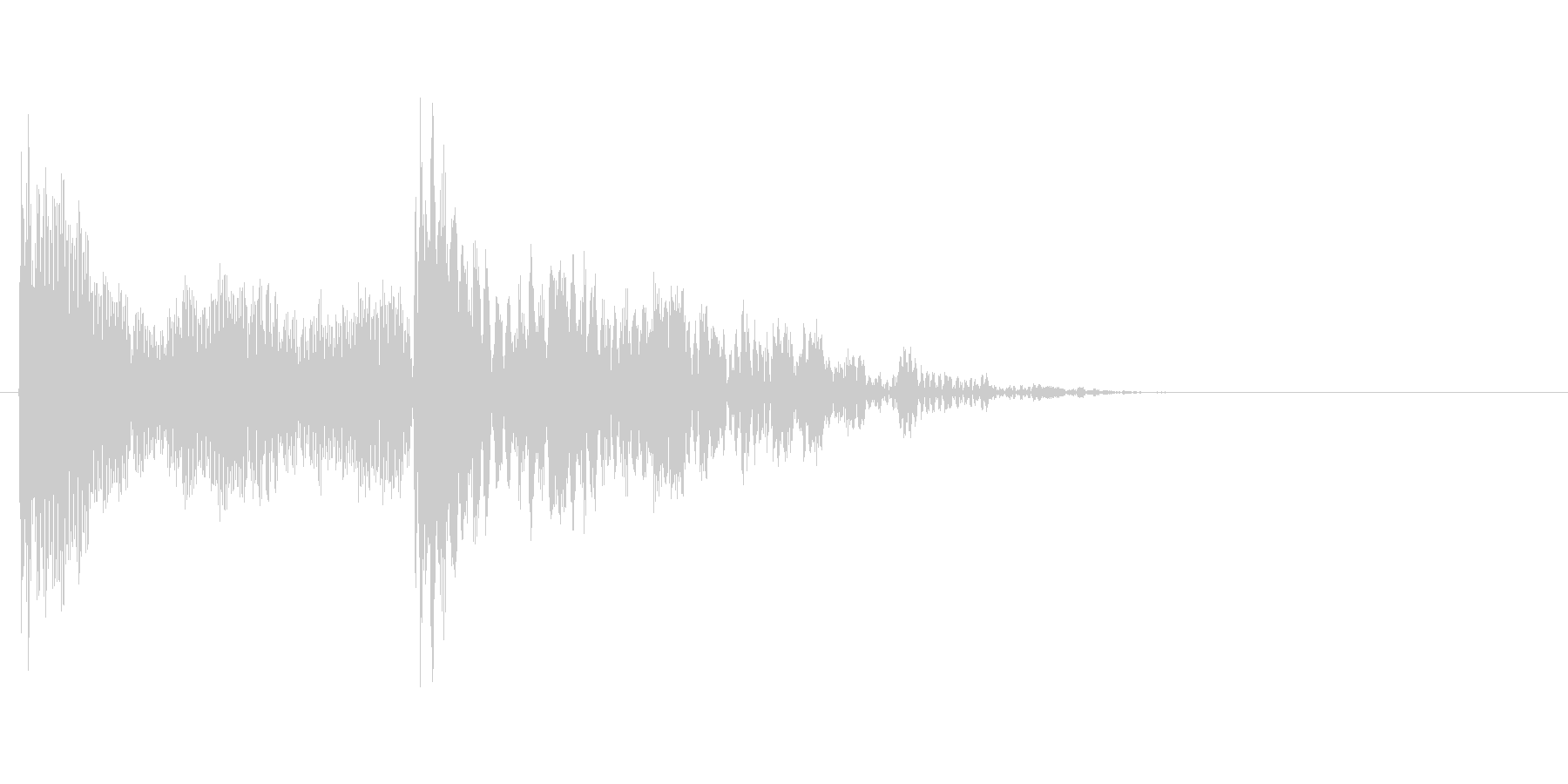 クリック音。「カチッ」の未再生の波形
