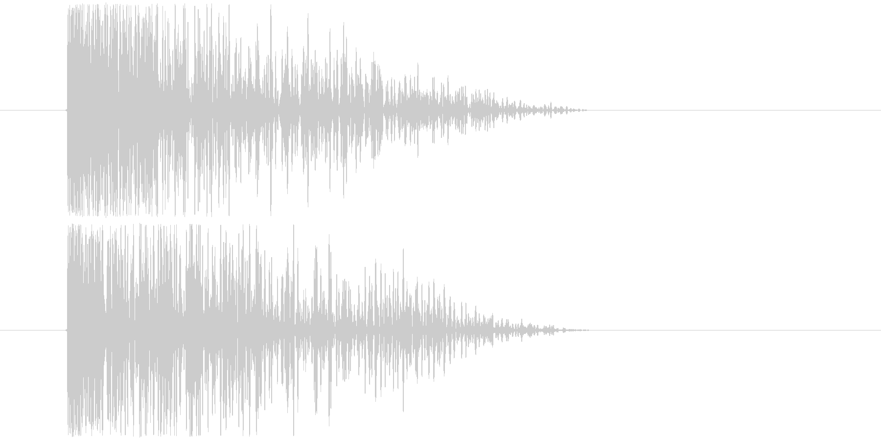 低音のインパクトですの未再生の波形