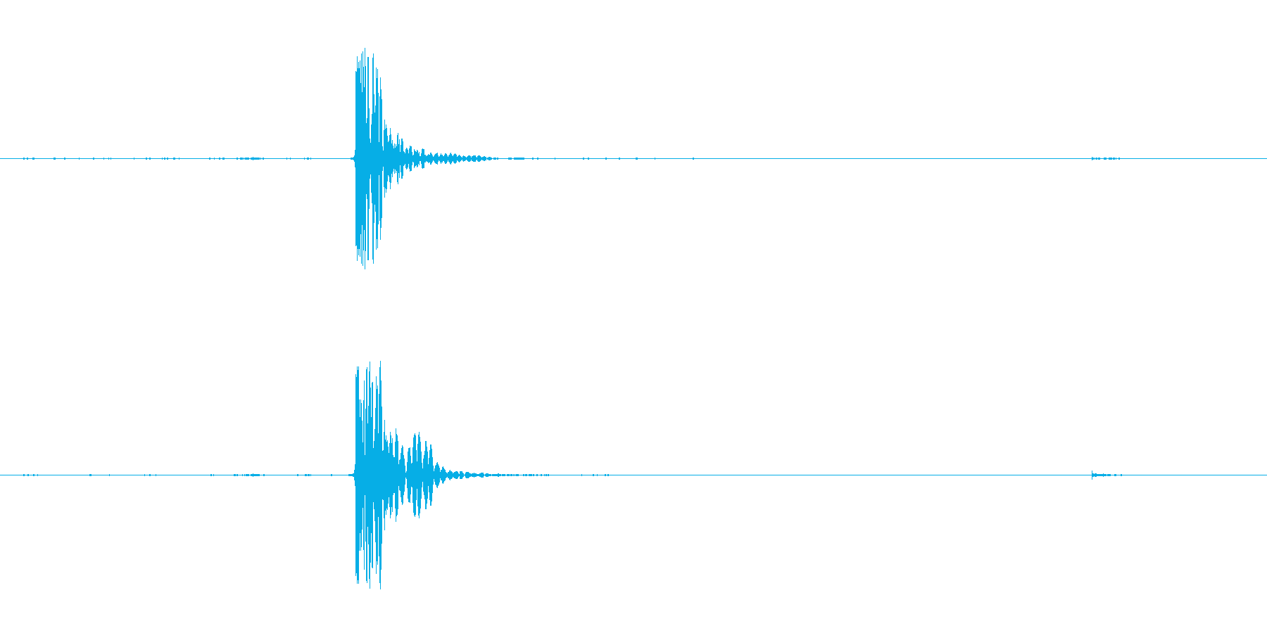ぼすっ。打撃音。の再生済みの波形