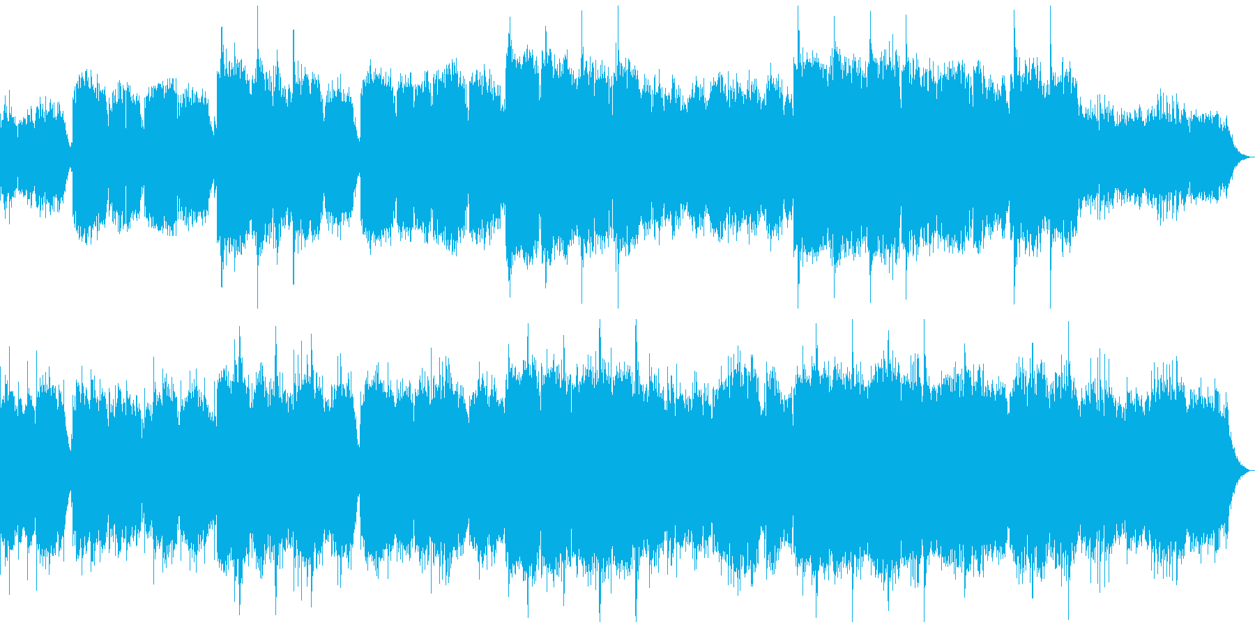 笛が印象的な日本の原風景を連想させる曲の再生済みの波形