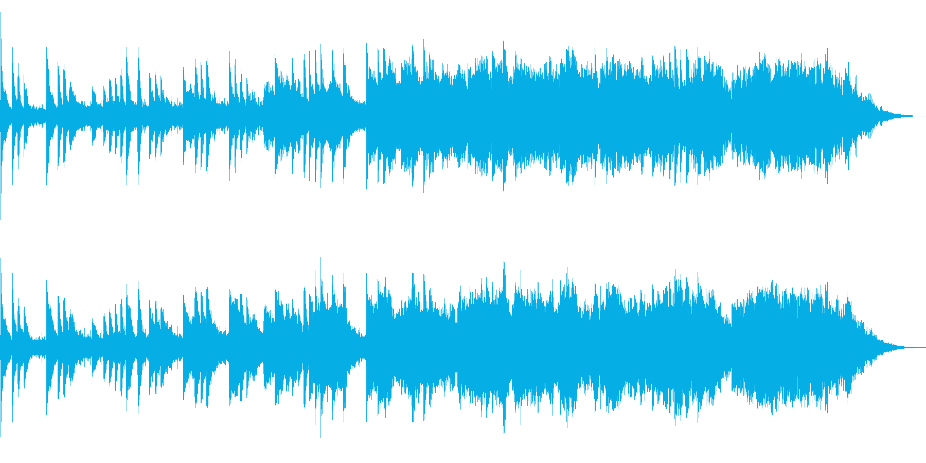 和風で静かに始まる憂いを感じさせる前奏曲の再生済みの波形