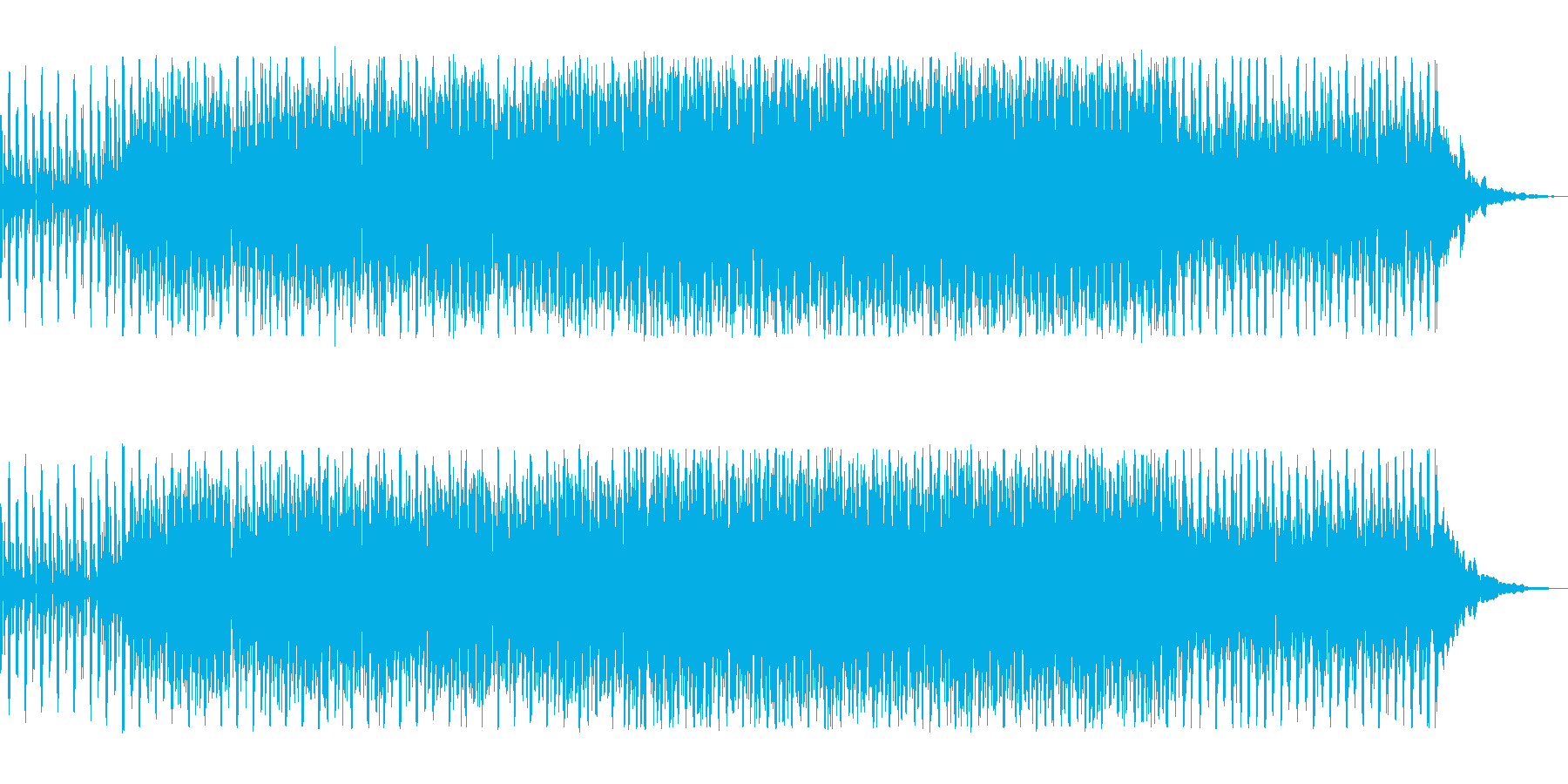 明るく前向きな始まりを思わせるBGMの再生済みの波形