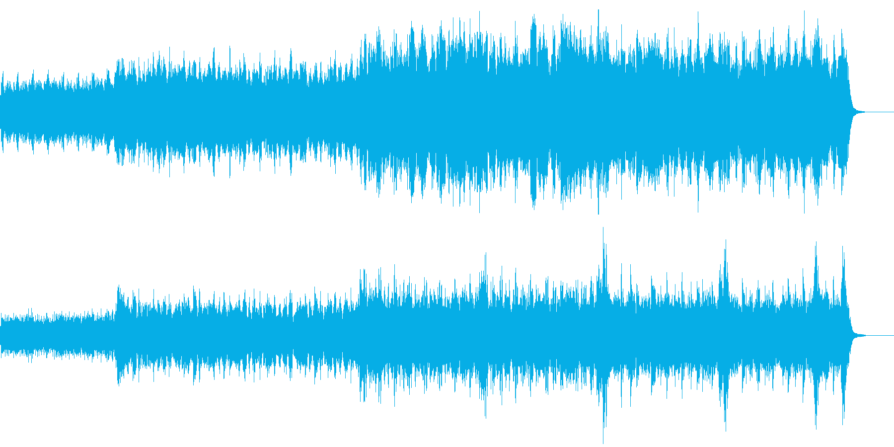 春っぽいオーケストラ曲の再生済みの波形