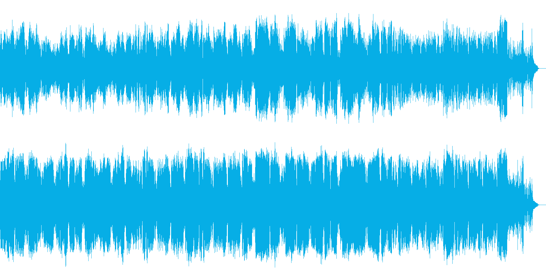管楽器による哀愁感のあるメロディアスな曲の再生済みの波形