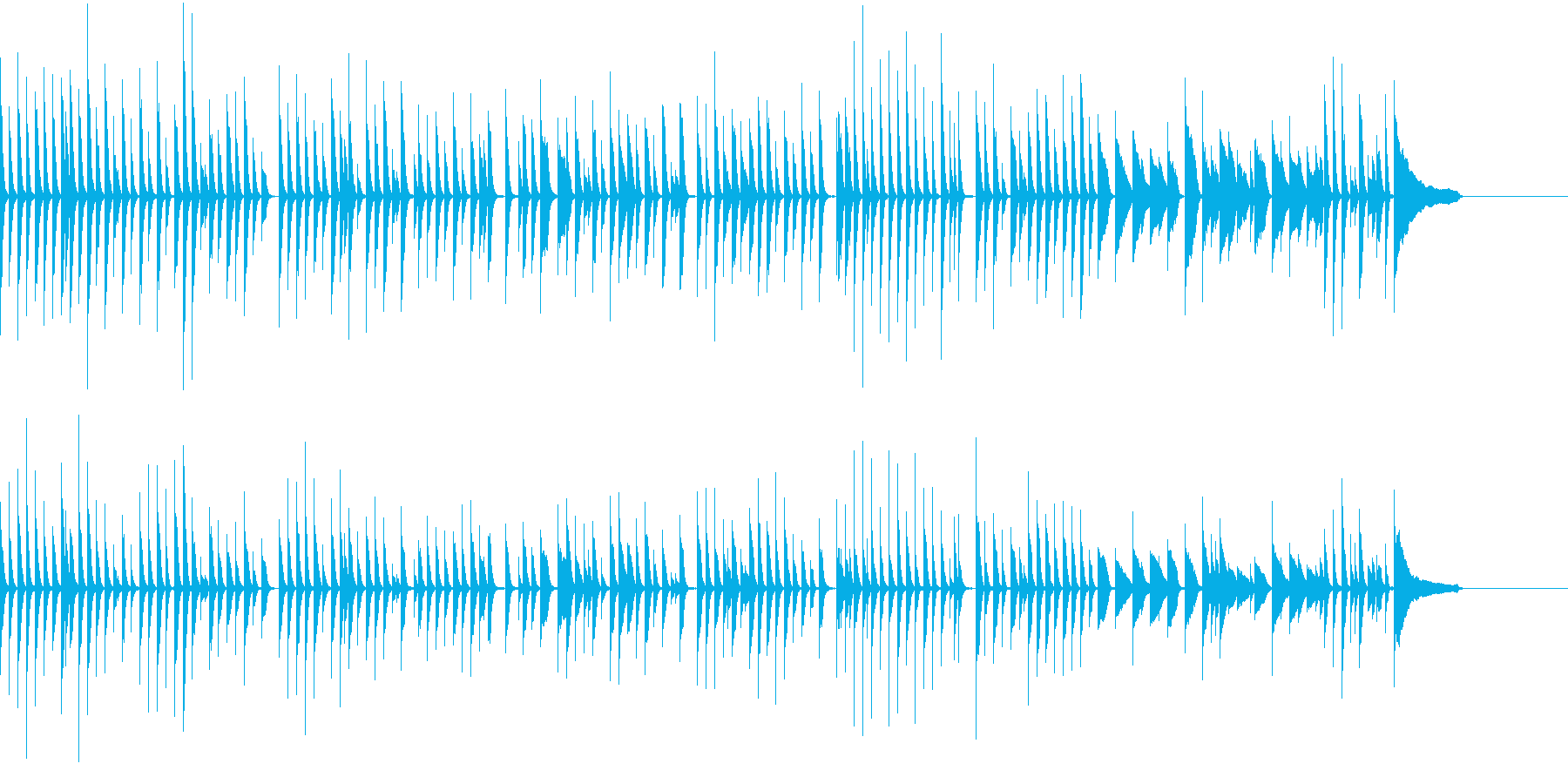 たんたんとした日常会話に合う音楽の再生済みの波形