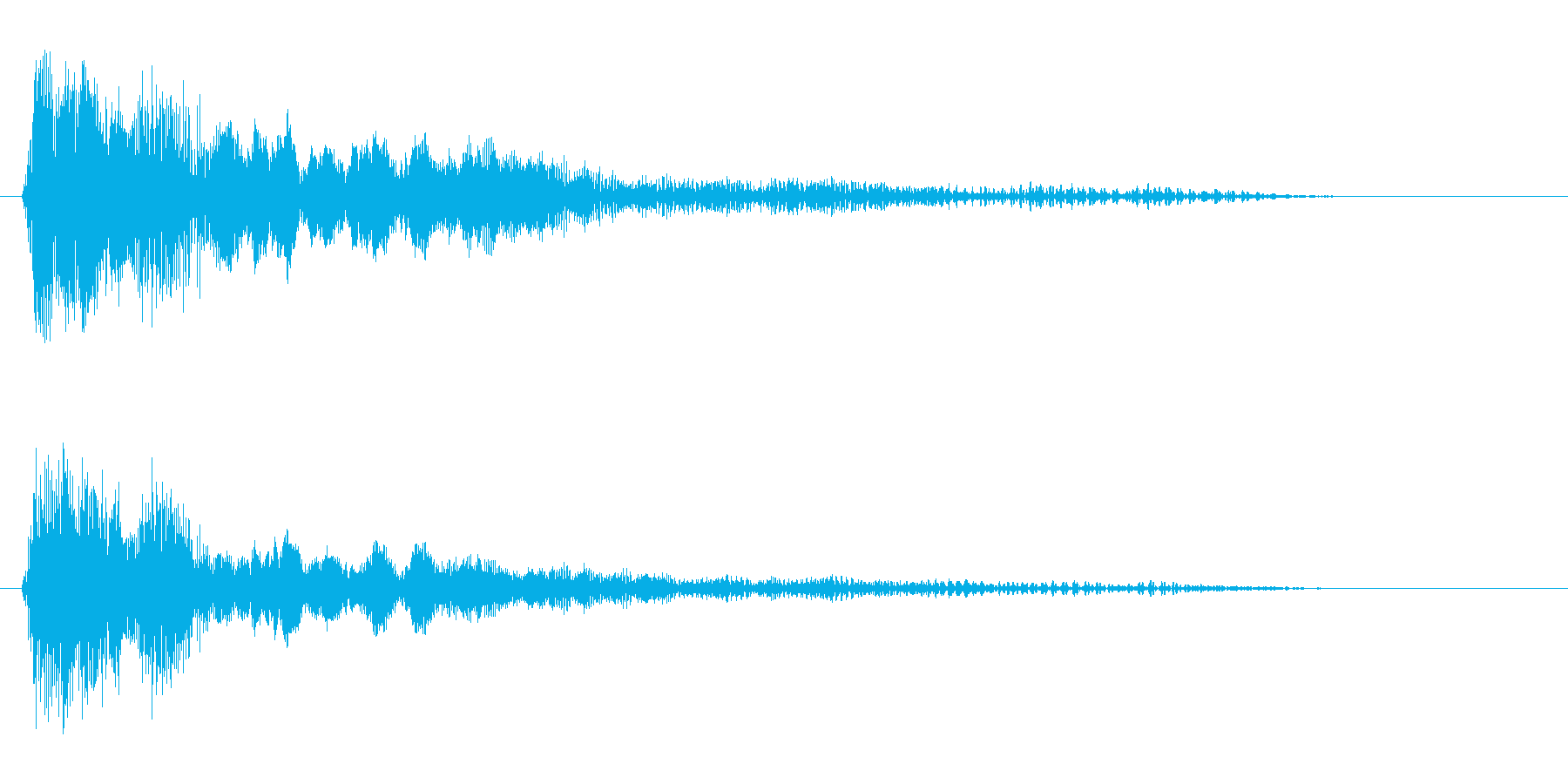 キュキューンと聞こえる高めの効果音の再生済みの波形