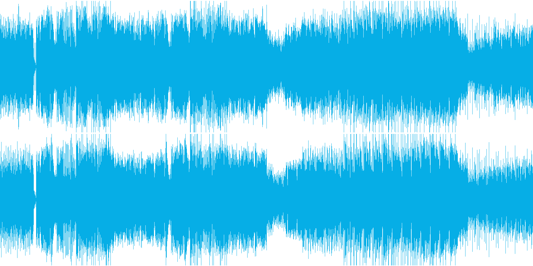 転がるビー玉・ピンボールをイメージした曲の再生済みの波形