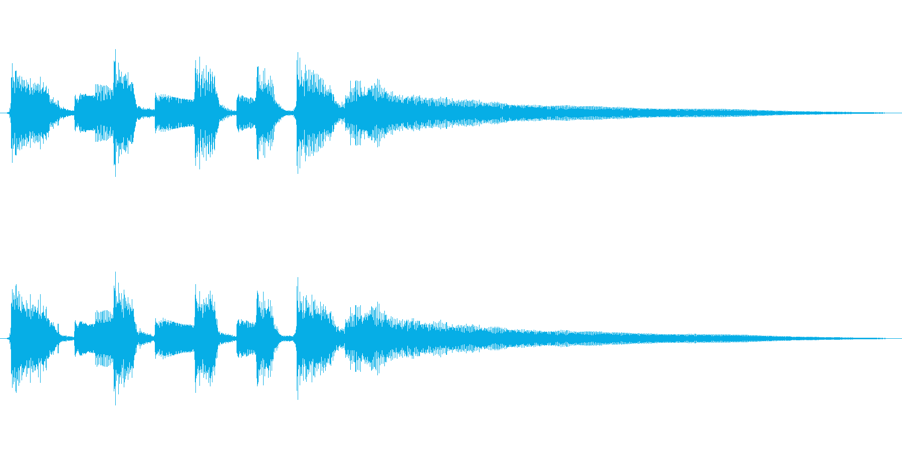 音色の柔らかなナイロンギターのジングルの再生済みの波形