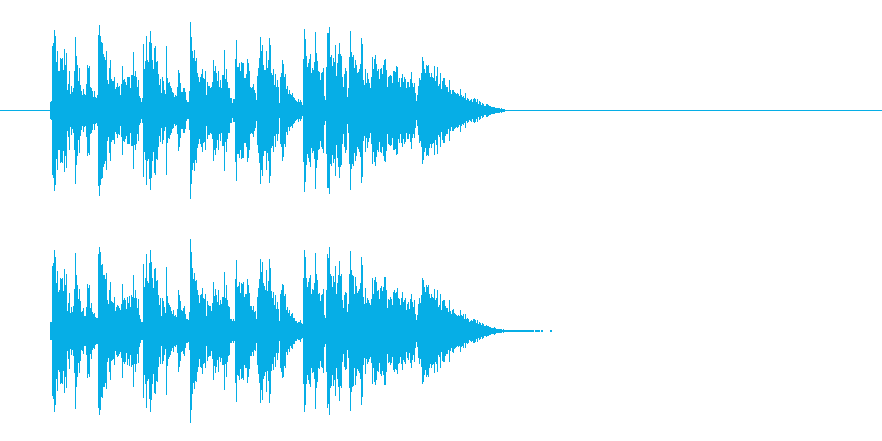 スピードに乗ったリズムが爽快な曲の再生済みの波形