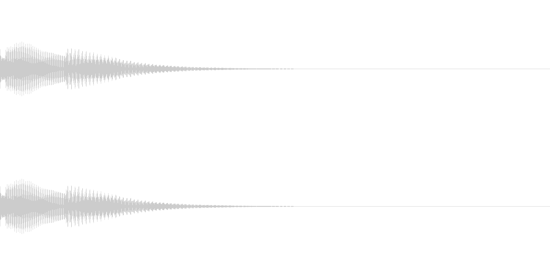 メッセージを受け取った短い着信音(木琴)の未再生の波形