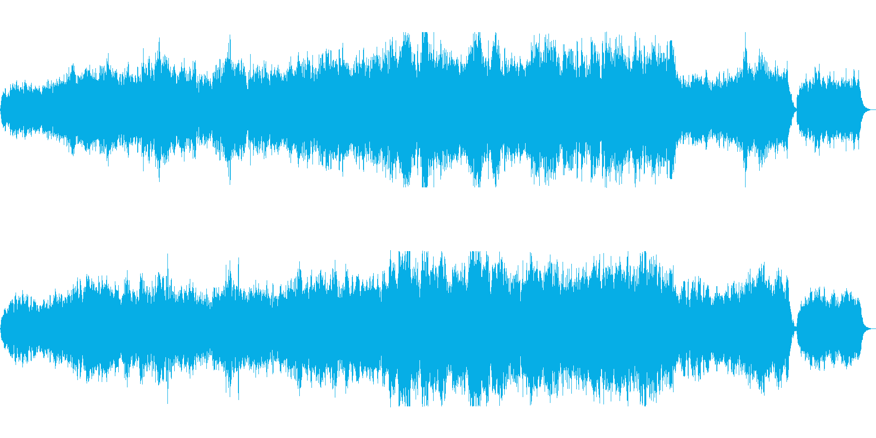 オーケストラとコーラスがマッチした一曲の再生済みの波形