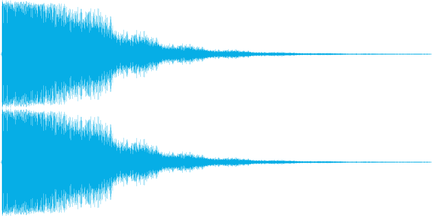 短い銅鑼の音2の再生済みの波形