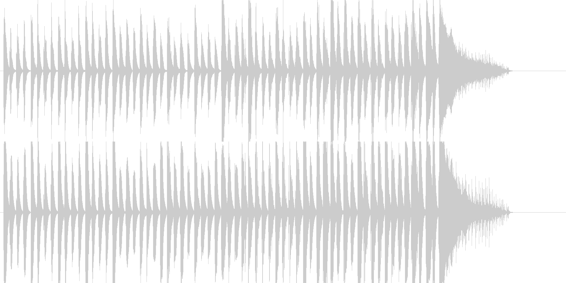ピアノとパーカッションのほのぼのとした曲の未再生の波形