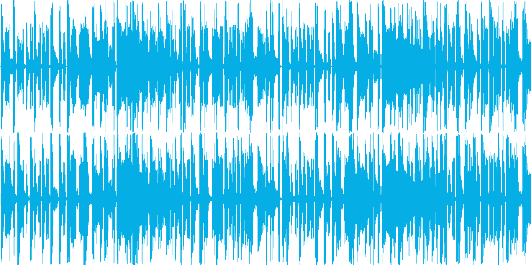 電子的な音で繰り返される楽曲です。の再生済みの波形
