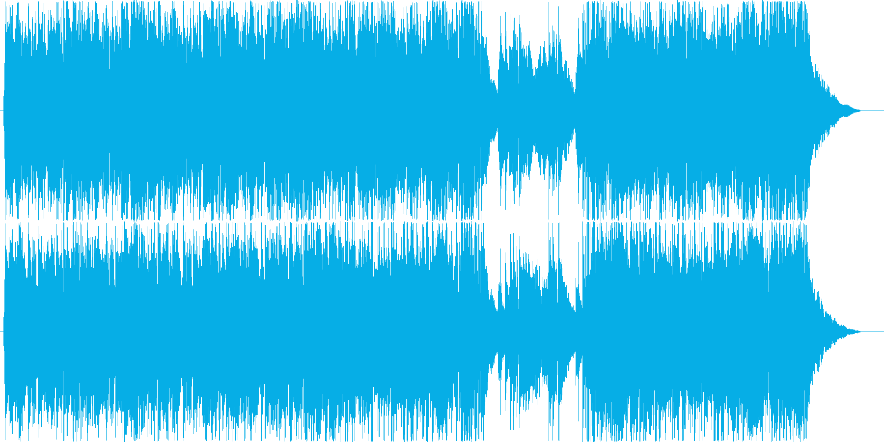 疾走感のあるピアノトリオ曲の再生済みの波形