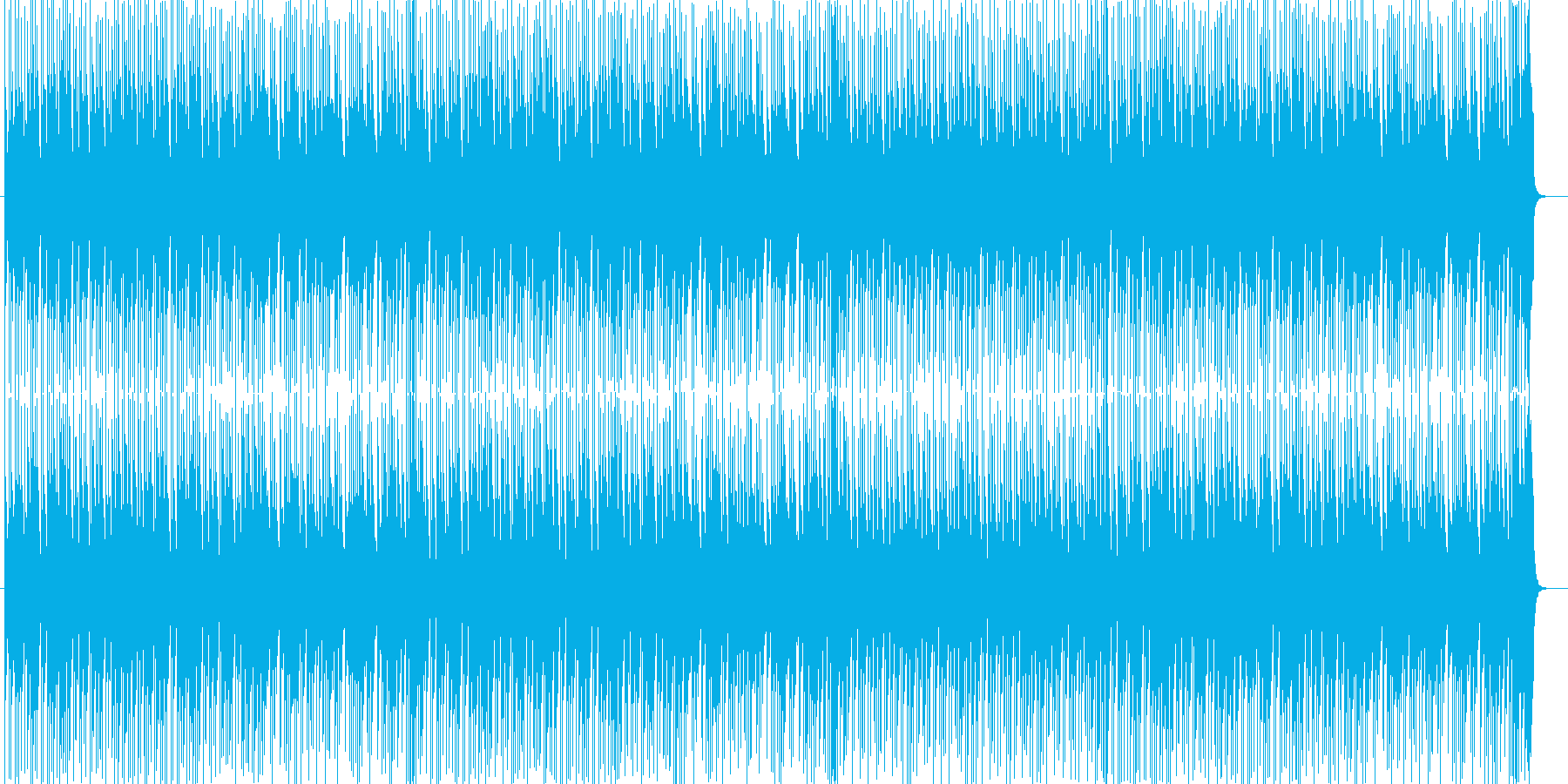 ミディアムテンポなシンセサイザー曲の再生済みの波形