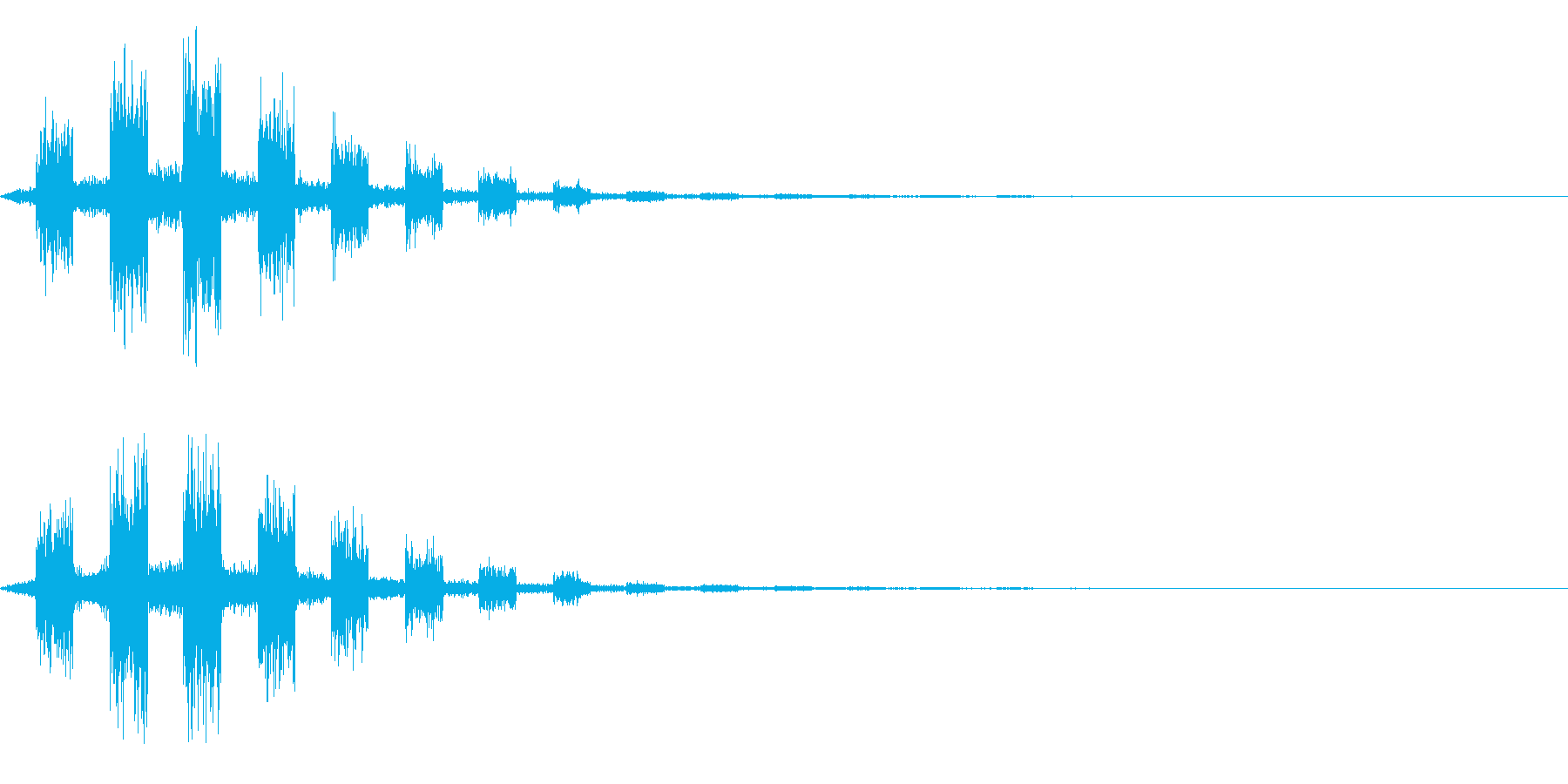 不思議な音の再生済みの波形