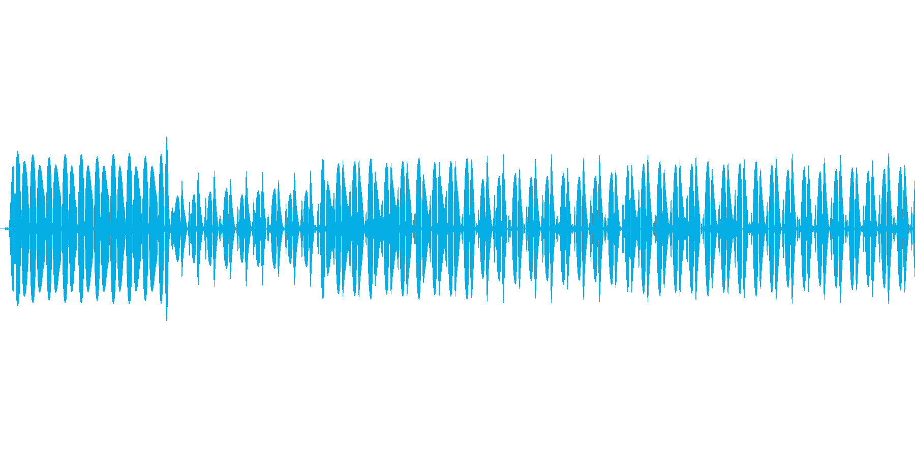 アプリのタッチ音の再生済みの波形