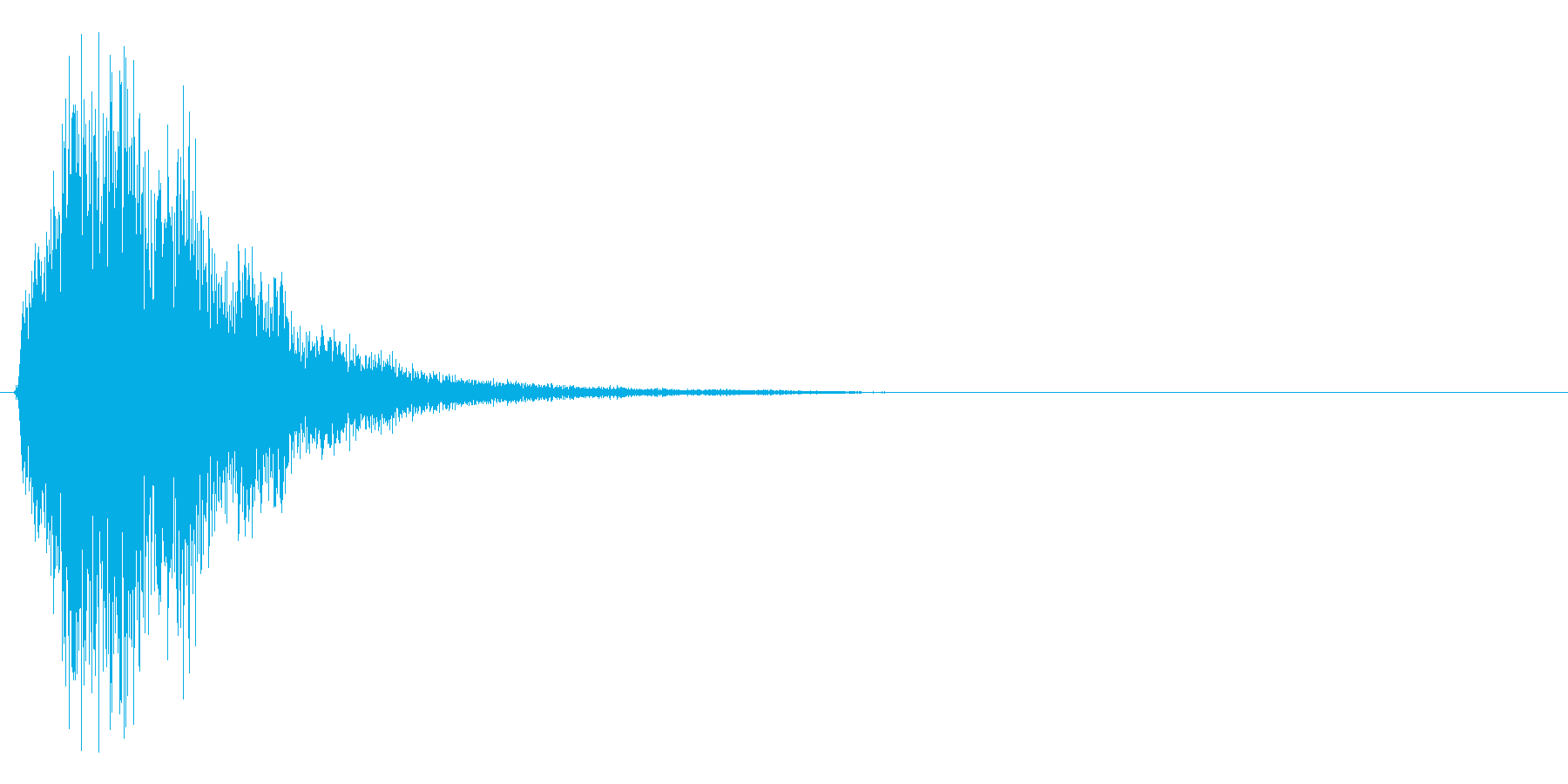 タッチすると光が広がるイメージの決定音1の再生済みの波形