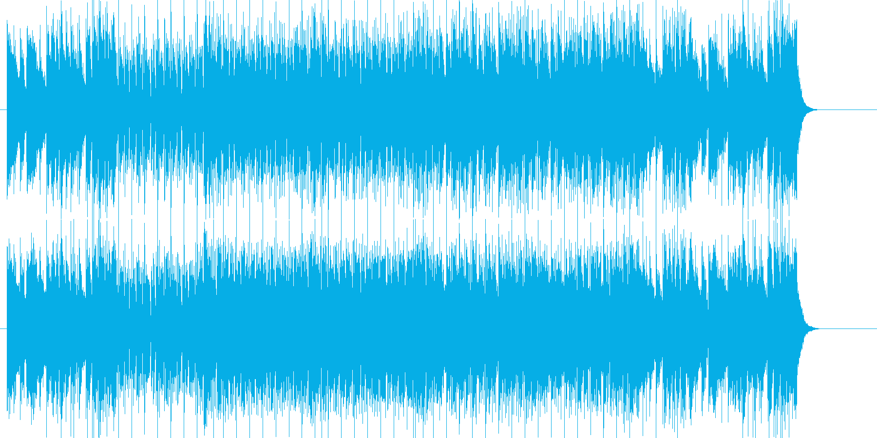テーマ曲向けのはつらつとしたフュージョンの再生済みの波形