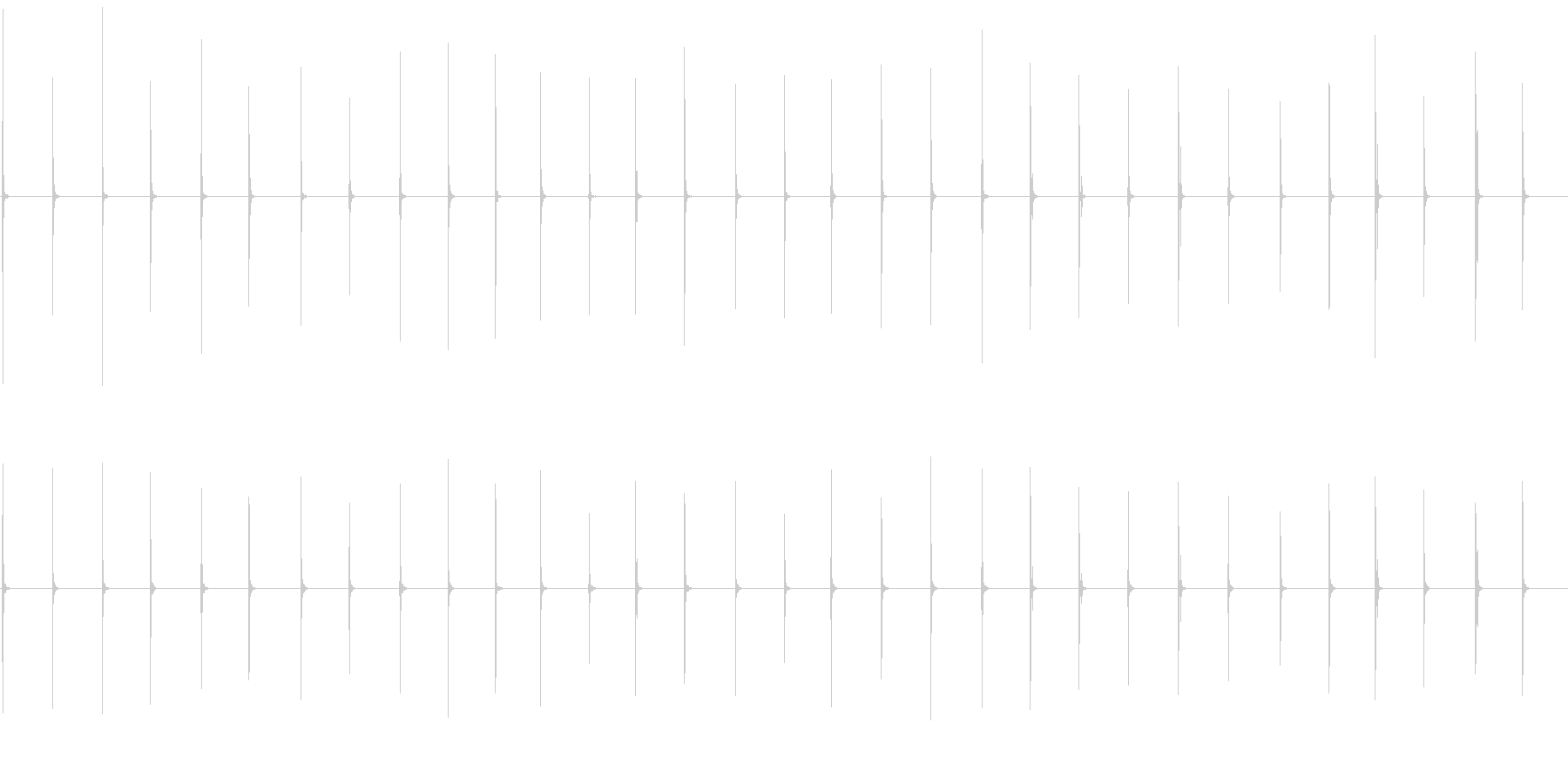 考え中の雰囲気音(ウッドブロック)の未再生の波形