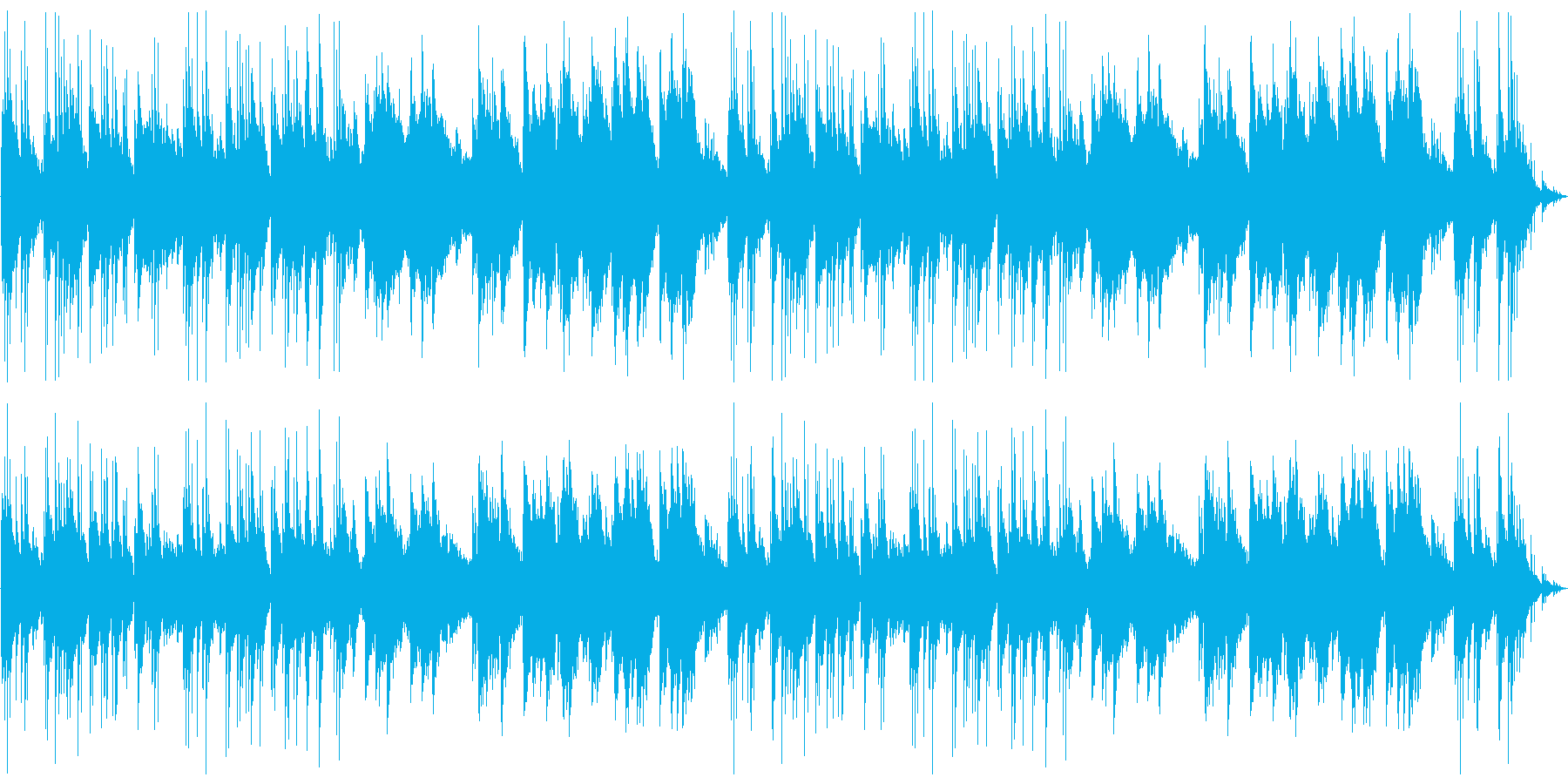 しんみりと温かいBGM:編集版の再生済みの波形